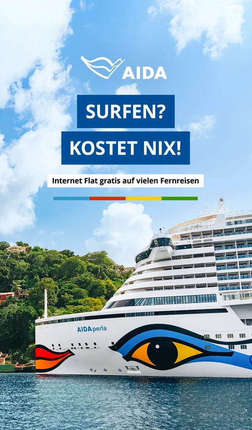 Surfen ? Kostet Nix auf AIDA