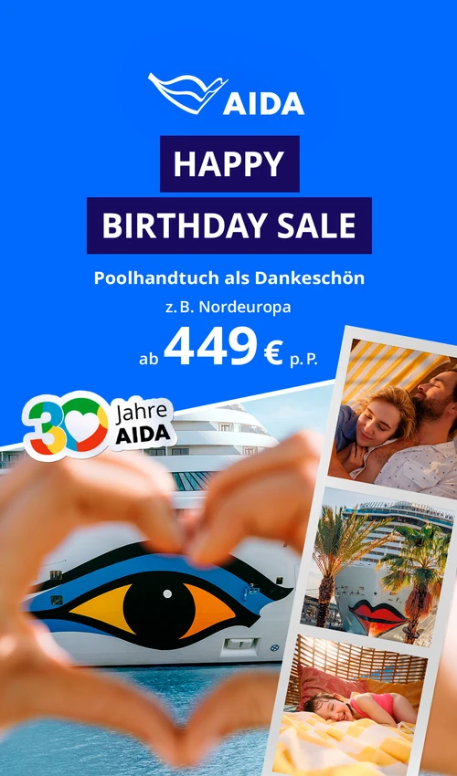 30 Jahre AIDA Geburtstags-Sale